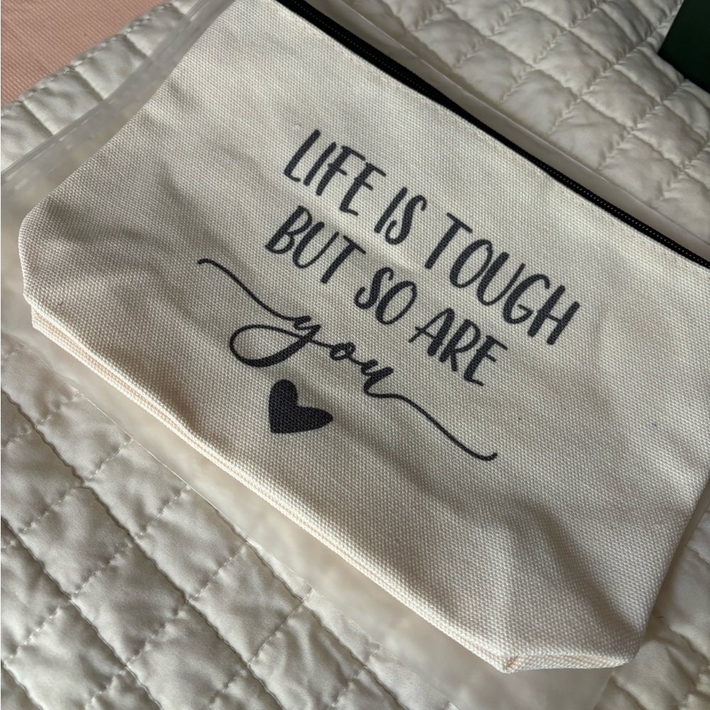 Precious canvas toiletries bag is a wonderful gift